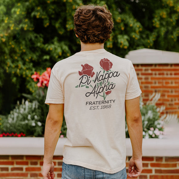 Sig Tau Comfort Colors Rosebud Ivory Short Sleeve Tee