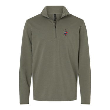 Beta Embroidered Crest Quarter Zip Beta Theta Pi