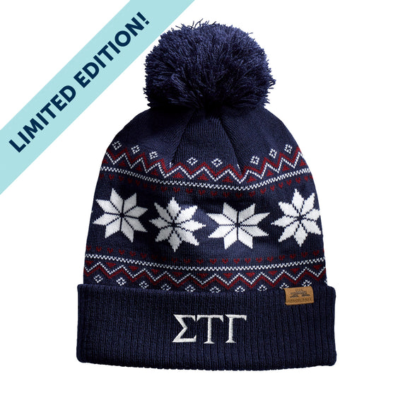 Limited Edition! Sig Tau Knitted Pom Beanie