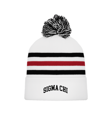 CHICAGO WHITE Beanie Front