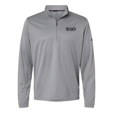 Phi Delt Frat Grey Adidas Lightweight Performance 1/4 Zip.