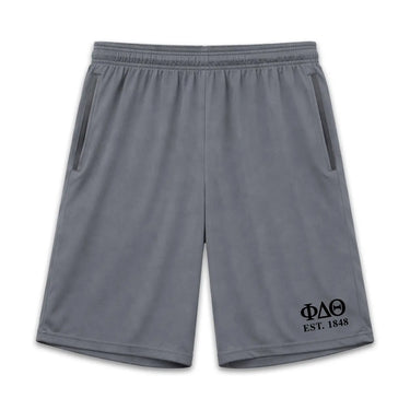 Phi Delt 7in Grey Pocketed Shorts Phi Delta Theta
