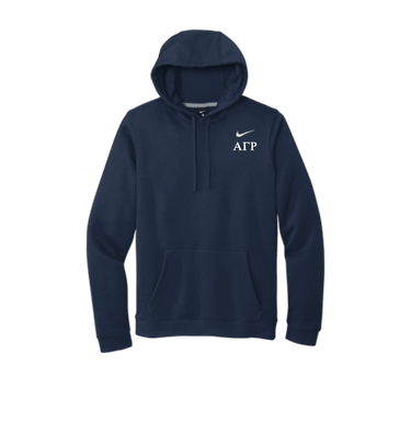 Navy Printed Hoody Front