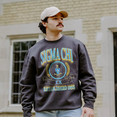 Sigma Chi Fraternity Heavyweight Graphic Crewneck