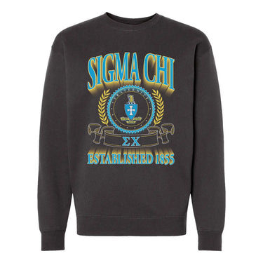 Sigma Chi Frat Heavyweight Graphic Crewneck.
