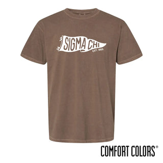 Sigma Chi Brown Pennant Short Sleeve Tee Sigma Chi