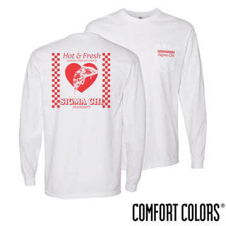 Sigma Chi Hot and Fresh Pizza Long Sleeve Tee Sigma Chi