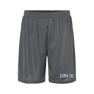 New! Embroidered Graphite 7" Mesh Shorts Campus Classics