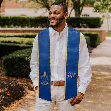 ATO Personalized Trimmed Graduation Stole with Embroidered Crest