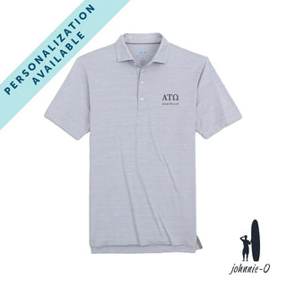 ATO Personalized Johnnie-O Heather Grey Polo Alpha Tau Omega