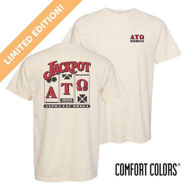 Ivory Comfort Colors Alpha Tau Omega Jackpot t-shirt