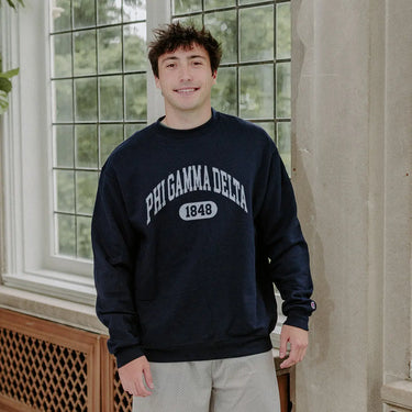 Phi Gamma Delta Navy Greek Champion Collegiate Crewneck