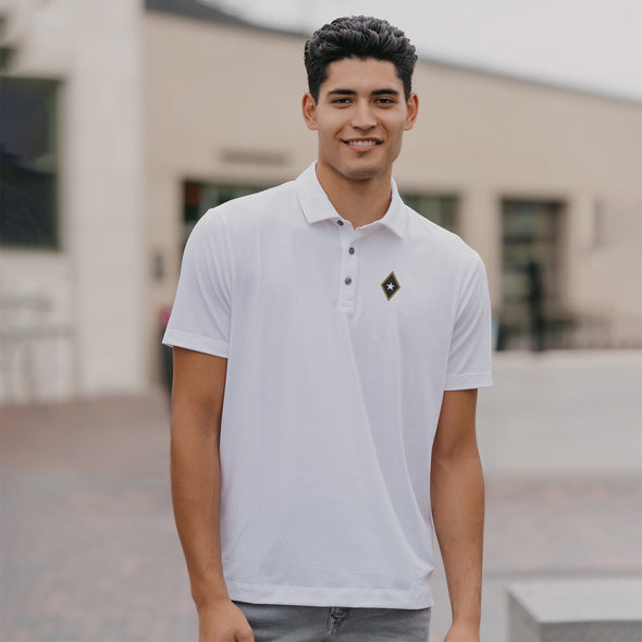 New!  FIJI White Badge Polo