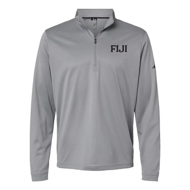 FIJI Frat Grey Adidas Lightweight Performance 1/4 Zip.