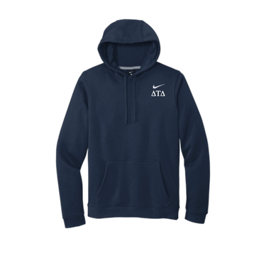 Navy Printed Hoody Front
