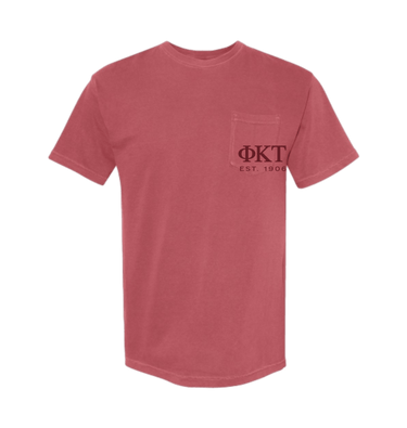 Crimson Printed Premium T-Shirt Front