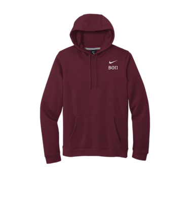 Dark Maroon Printed Hoody Front