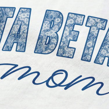 Close-up image of fraternity mom t-shirt graphic