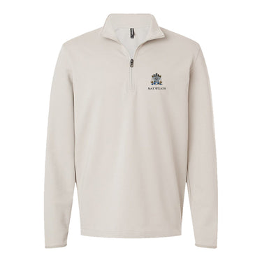 ZBT Embroidered Crest Quarter Zip Zeta Beta Tau