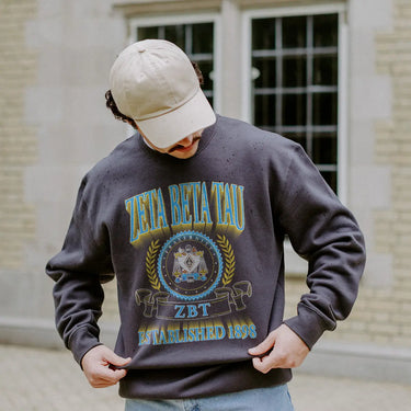 ZBT Greek Fraternity Heavyweight Graphic Crewneck