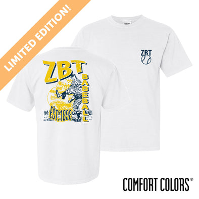 New! ZBT Comfort Colors Throwback Throwers Short Sleeve Tee