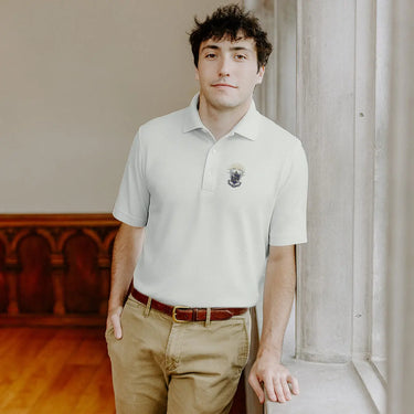 Sigma Pi White Callaway Crest Polo
