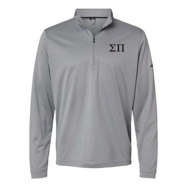 Sigma Pi Frat Grey Adidas Lightweight Performance 1/4 Zip.
