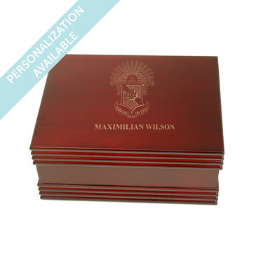 Sigma Pi Deluxe Engraved Rosewood Box