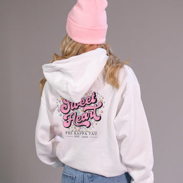 Phi Tau White Sweetheart Hoodie Phi Kappa Tau