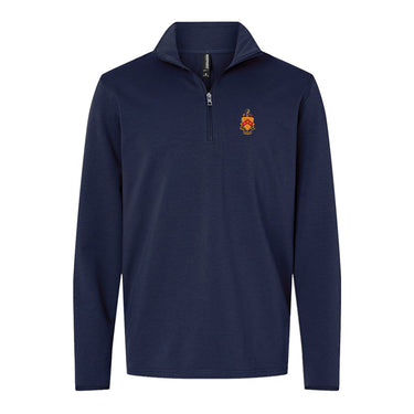 Phi Tau Embroidered Crest Quarter Zip Phi Kappa Tau