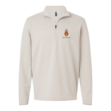 Phi Tau Embroidered Crest Quarter Zip Phi Kappa Tau