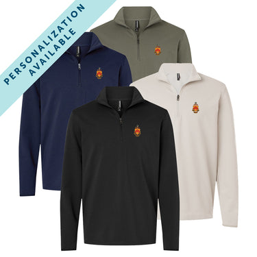 Phi Tau Embroidered Crest Quarter Zip