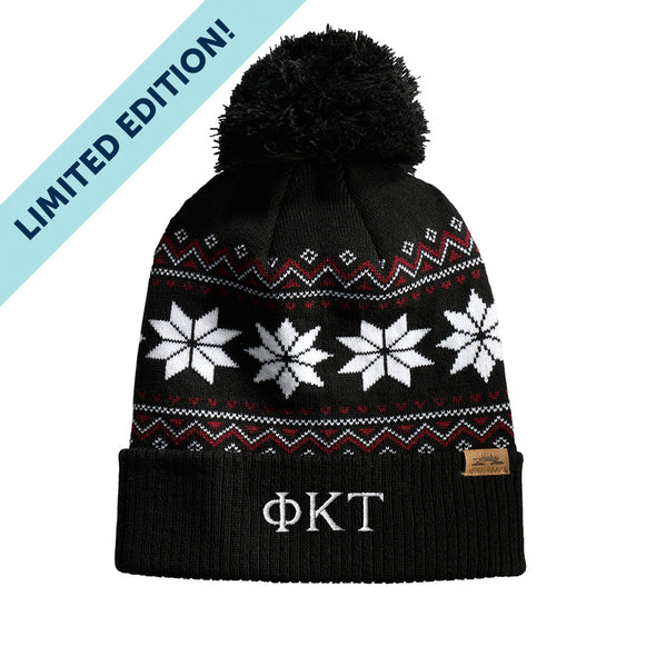 Limited Edition! Phi Tau Knitted Pom Beanie