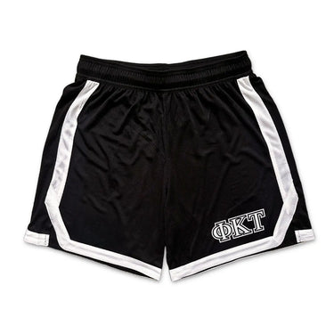 Phi Tau Frat Black 7" Mesh Shorts.
