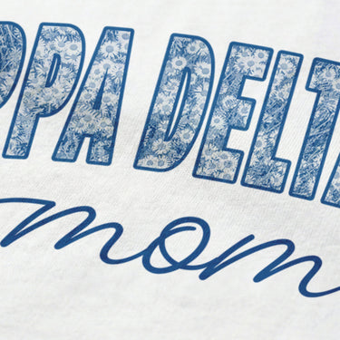 Close-up image of fraternity mom t-shirt graphic