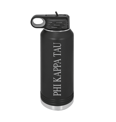 Black Water Bottle Front
