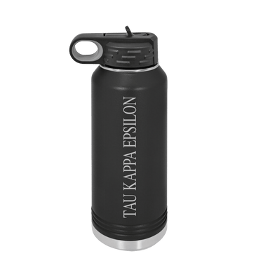 Black Water Bottle Front