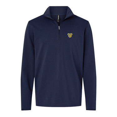 DU Embroidered Crest Quarter Zip Delta Upsilon