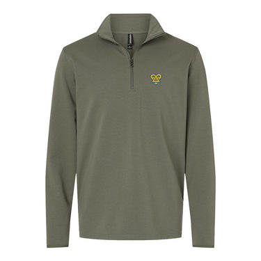 DU Embroidered Crest Quarter Zip Delta Upsilon
