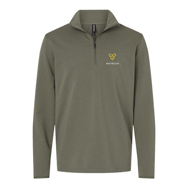 DU Embroidered Crest Quarter Zip Delta Upsilon