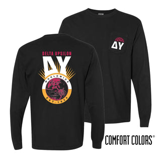Delta Upsilon Retro Worldwide Long Sleeve Tee Delta Upsilon