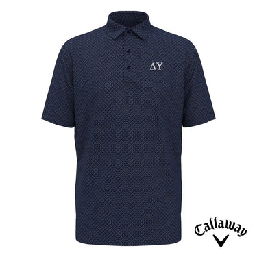 New! Delta Upsilon Callaway Chevron Patterned Polo Delta Upsilon