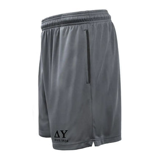 Delta Upsilon 7in Grey Pocketed Shorts Delta Upsilon