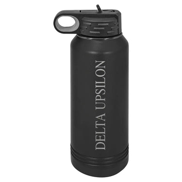 Delta Upsilon Black Water Bottle