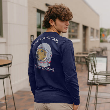 Alpha Sig Astronaut Retriever Long Sleeve Tee Alpha Sigma Phi