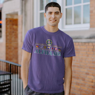 Alpha Sig Vintage Catamaran Club Short Sleeve Tee Alpha Sigma Phi