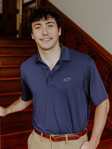 AGR Callaway Chevron Patterned Polo Alpha Gamma Rho