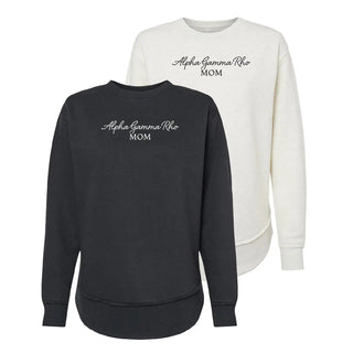 AGR Curved Hem Mom Crewneck Alpha Gamma Rho