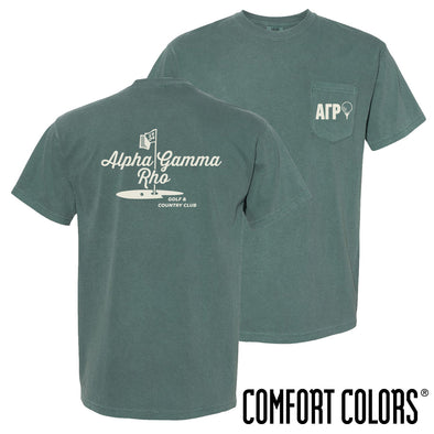 New! AGR Comfort Colors Par For The Course Short Sleeve Tee