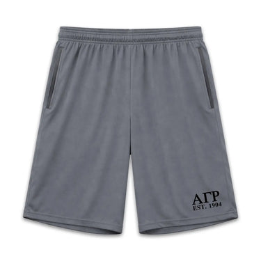 AGR 7in Grey Pocketed Shorts Alpha Gamma Rho